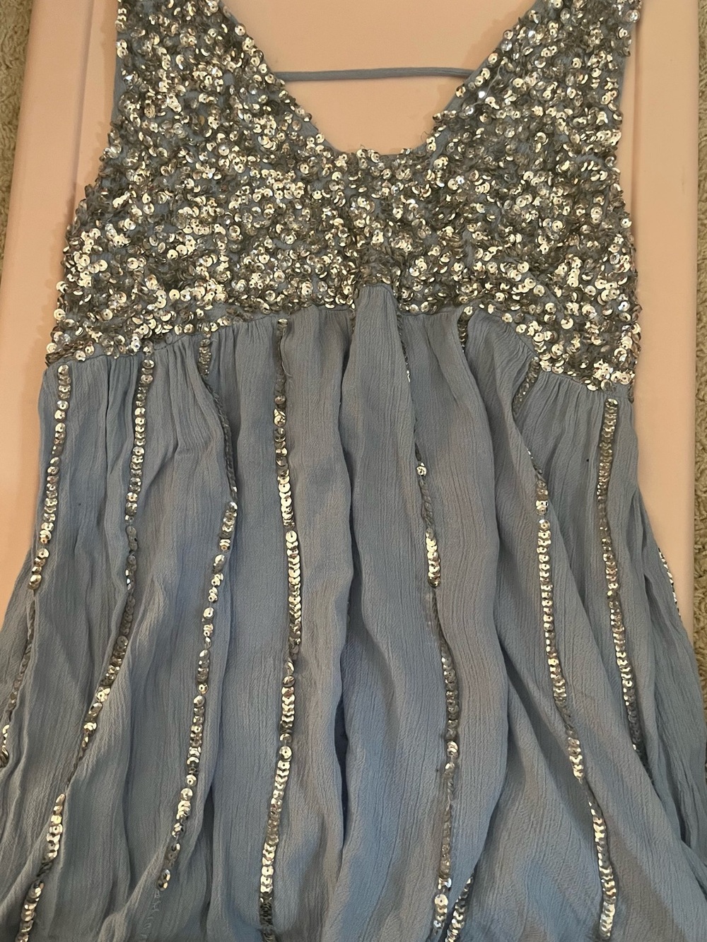 Free People Intimately Verona Slip Dress, Size Large, Flawed